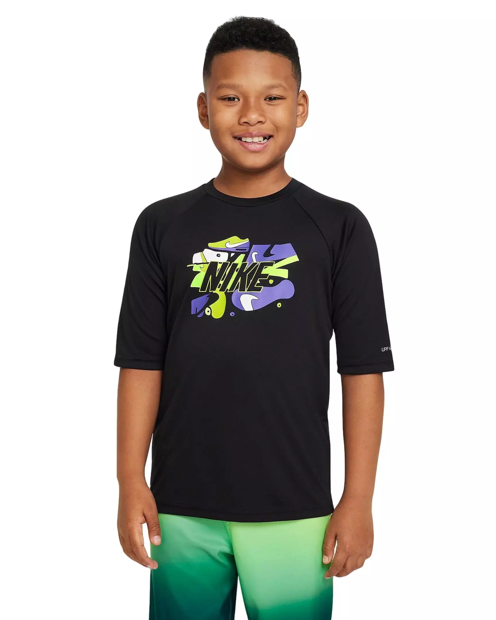 Boys black swim store shirt